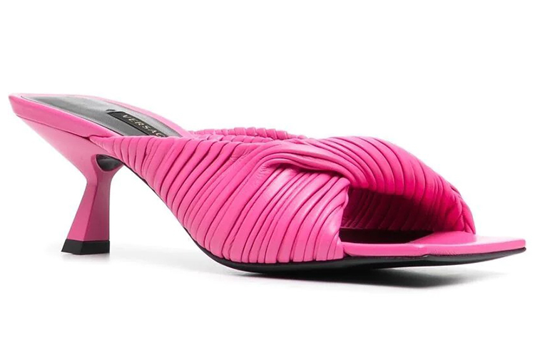 (W) Versace Pleated 'Pink Fashion CMFT High-Heel Sandals' 圖 2