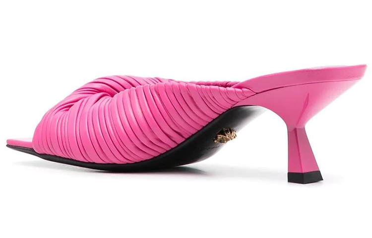 (W) Versace Pleated 'Pink Fashion CMFT High-Heel Sandals' 圖 3