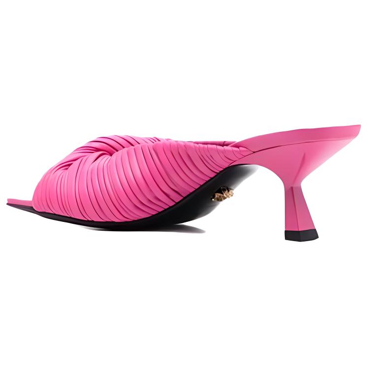 (W) Versace Plissé Nappa Mid-Heel Mule 'Deep Red' 圖 3