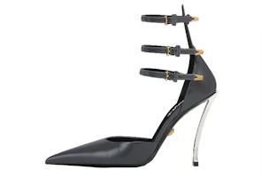 (Women) Versace Pointed Toe Buckle Stiletto 'Grey' 1007256-DVT51_1E62L (Women) Versace Pointed Toe Buckle Stiletto 'Grey' 1007256-DVT51_1E62L