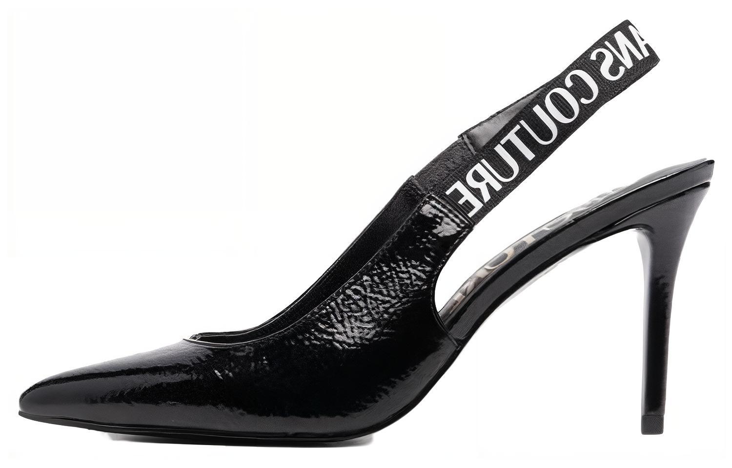 (W) Versace Pointed Toe Stiletto High Heels 'Black'