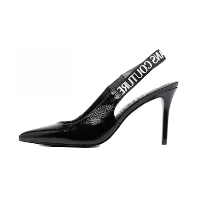 (W) Versace Pointed Toe Stiletto High Heels 'Black'
