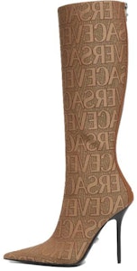 (W) Sepatu Boots Selutut Tumit Runcing Resleting Versace 'Cokelat' 1011398-1A07977_2N24P Buy (W) Sepatu Boots Selutut Tumit Runcing Resleting Versace 'Cokelat' 1011398-1A07977_2N24P