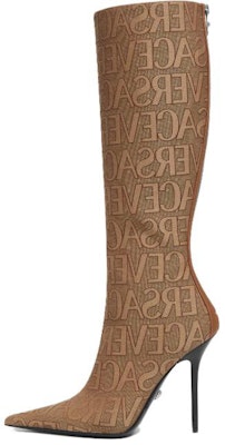(Women) Versace Pointed Toe Zip Stiletto Thigh High Boots 'Brown' 1011398-1A07977_2N24P Buy (Women) Versace Pointed Toe Zip Stiletto Thigh High Boots 'Brown' 1011398-1A07977_2N24P