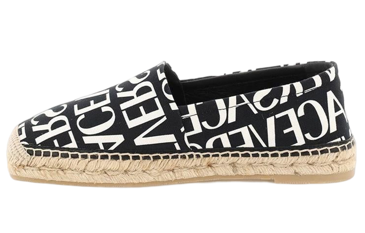 (Women) Versace Printed Canvas Slip-On Espadrilles 'Black' 1004030-1A06636_5B040