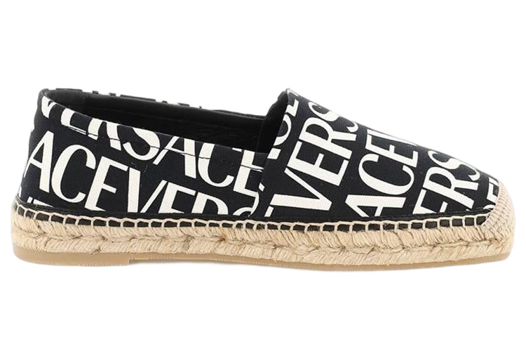 (W) Versace Printed Canvas Slip-On Espadrilles 'Black' 圖 2