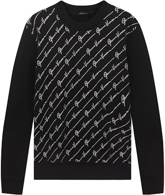 (W) VERSACE Logo Rhinestone Sweatshirt Hitam Wanita Crewneck Pullover A85853-A231242-A1008 Order (W) VERSACE Logo Rhinestone Sweatshirt Hitam Wanita Crewneck Pullover A85853-A231242-A1008