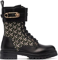 (W) Bota de Cuero Versace Safety Pin La Greca 'Negro' DST419E-1A01594-5B15V Order (W) Bota de Cuero Versace Safety Pin La Greca 'Negro' DST419E-1A01594-5B15V