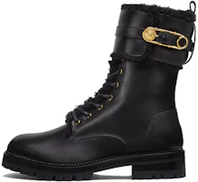 (Women) Versace Safety Pin Lace-Up Boots 'Black' DST419E-DVPS_KVO41 (Women) Versace Safety Pin Lace-Up Boots 'Black' DST419E-DVPS_KVO41
