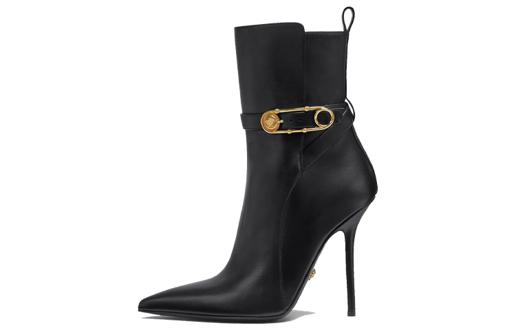 (W) Versace Safety Pin Outdoor Short Boots 'Black'