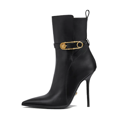 (W) Versace Safety Pin Outdoor Short Boots 'Black'