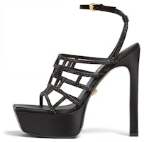 (Women) Versace Satin Buckle Fashion Sandals 'Black' 1003216-DRA67_1B00V (Women) Versace Satin Buckle Fashion Sandals 'Black' 1003216-DRA67_1B00V