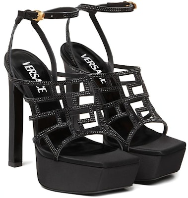 (Women) Versace Satin Buckle Fashion Sandals 'Black' 1003216-DRA67_1B00V Lookbook (Women) Versace Satin Buckle Fashion Sandals 'Black' 1003216-DRA67_1B00V