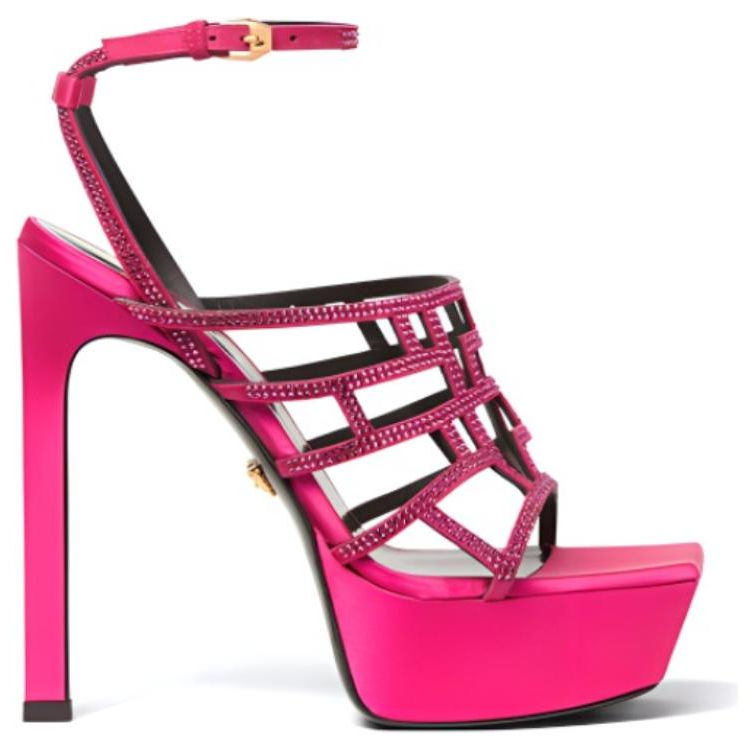 (W) Versace Satin Buckle Sandals 'Pink Fashion' 圖 2