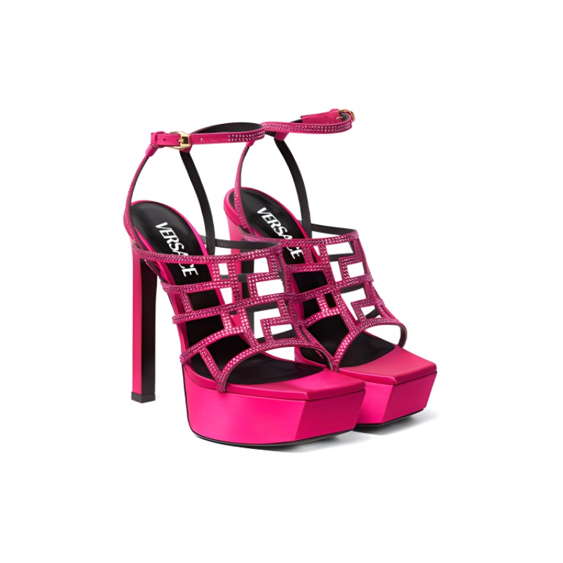 (W) Versace Satin Buckle Sandals 'Pink Fashion' 圖 3