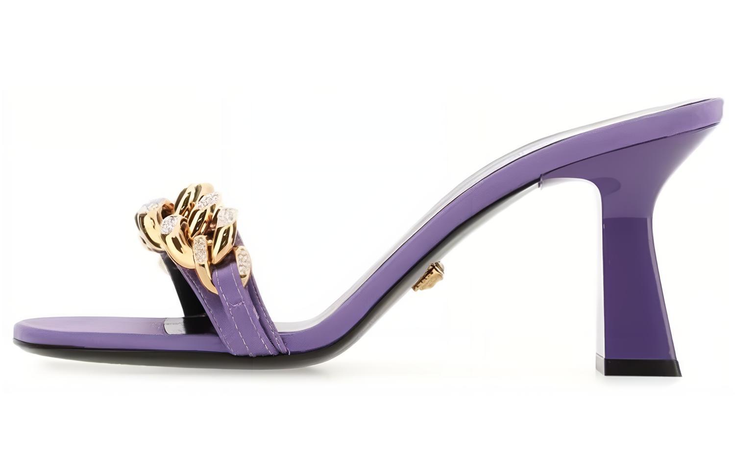 (Women) Versace Satin Open-Toe 'Fashion Sandal Purple' 1003334-1A00619_1L72V