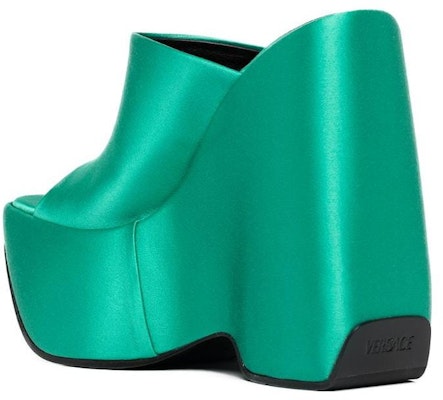 (W) 范思哲绿色缎面方头凉拖鞋 1004671-1A00619-1V56V Order (W) 范思哲绿色缎面方头凉拖鞋 1004671-1A00619-1V56V