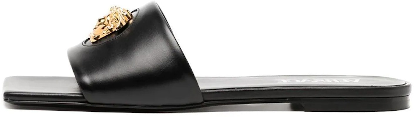 (Women) Versace Slide Sandal 'Black Leather' DST619C-DVT2P_1B00V Buy (Women) Versace Slide Sandal 'Black Leather' DST619C-DVT2P_1B00V