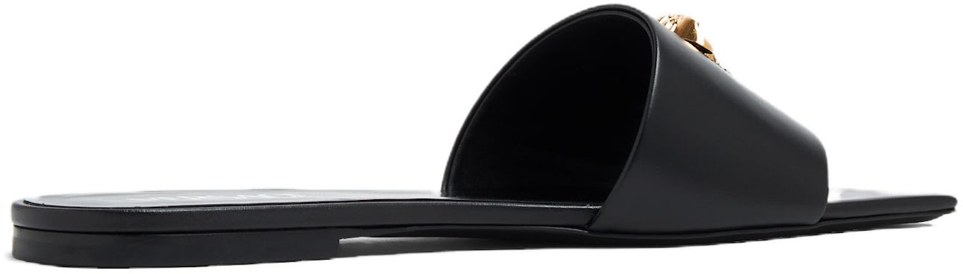 (Women) Versace Slide Sandal 'Black Leather' DST619C-DVT2P_1B00V Order (Women) Versace Slide Sandal 'Black Leather' DST619C-DVT2P_1B00V