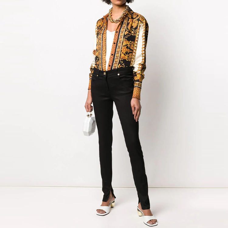 Lookbook (W) VERSACE 修身中腰彈性緊身牛仔褲 - 黑色 A85450-A233030-A8008