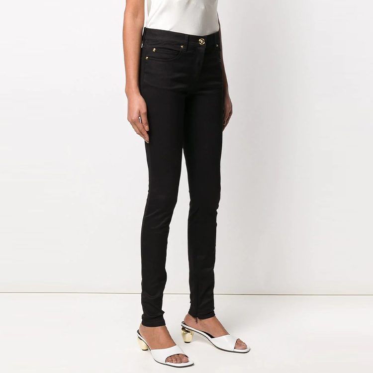 Purchase (W) VERSACE 修身中腰彈性緊身牛仔褲 - 黑色 A85450-A233030-A8008