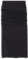 Order (W) VERSACE 女士黑色純色百褶A字中長休閒裙 1005930-1A00523-1B000