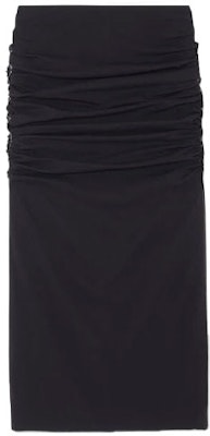 (W) 베르사체 여성용 블랙 솔리드 플리츠 A라인 캐주얼 미디스커트 1005930-1A00523-1B000 Lookbook (W) 베르사체 여성용 블랙 솔리드 플리츠 A라인 캐주얼 미디스커트 1005930-1A00523-1B000