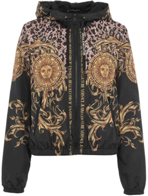 (Women) VERSACE SS22 All-Over Print Hooded Jacket Black Long Sleeve 72HAS401-CQS27-G89 Buy (Women) VERSACE SS22 All-Over Print Hooded Jacket Black Long Sleeve 72HAS401-CQS27-G89