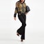 Shop (Women) VERSACE SS22 All-Over Print Hooded Jacket Black Long Sleeve 72HAS401-CQS27-G89