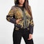 Details for (Women) VERSACE SS22 All-Over Print Hooded Jacket Black Long Sleeve 72HAS401-CQS27-G89