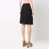 Shop (W) Versace SS22 黑色美杜莎百褶寬鬆休閒中長裙 1002986-1A00540-1B000