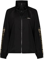 (Women) VERSACE SS22 Black Solid Logo Print Track Jacket 1004695-1A03231-1B000 (Women) VERSACE SS22 Black Solid Logo Print Track Jacket 1004695-1A03231-1B000