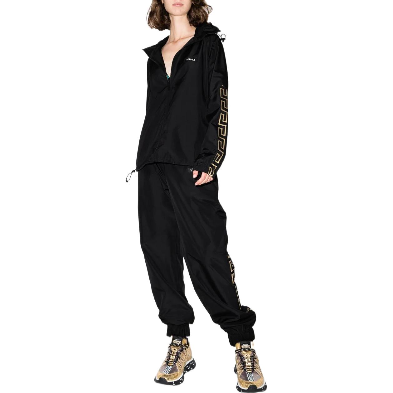 Lookbook (Women) VERSACE SS22  Black Solid Logo Print Track Jacket 1004695-1A03231-1B000