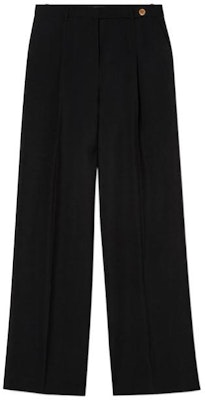 (Women) VERSACE SS22 Black Solid Wide-Leg Casual Pants 1005739-1A01698-1B000 Order (Women) VERSACE SS22 Black Solid Wide-Leg Casual Pants 1005739-1A01698-1B000