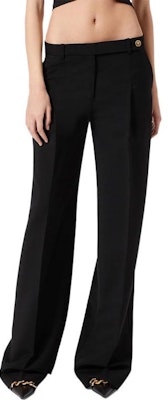 (Women) VERSACE SS22 Black Solid Wide-Leg Casual Pants 1005739-1A01698-1B000 Shop (Women) VERSACE SS22 Black Solid Wide-Leg Casual Pants 1005739-1A01698-1B000
