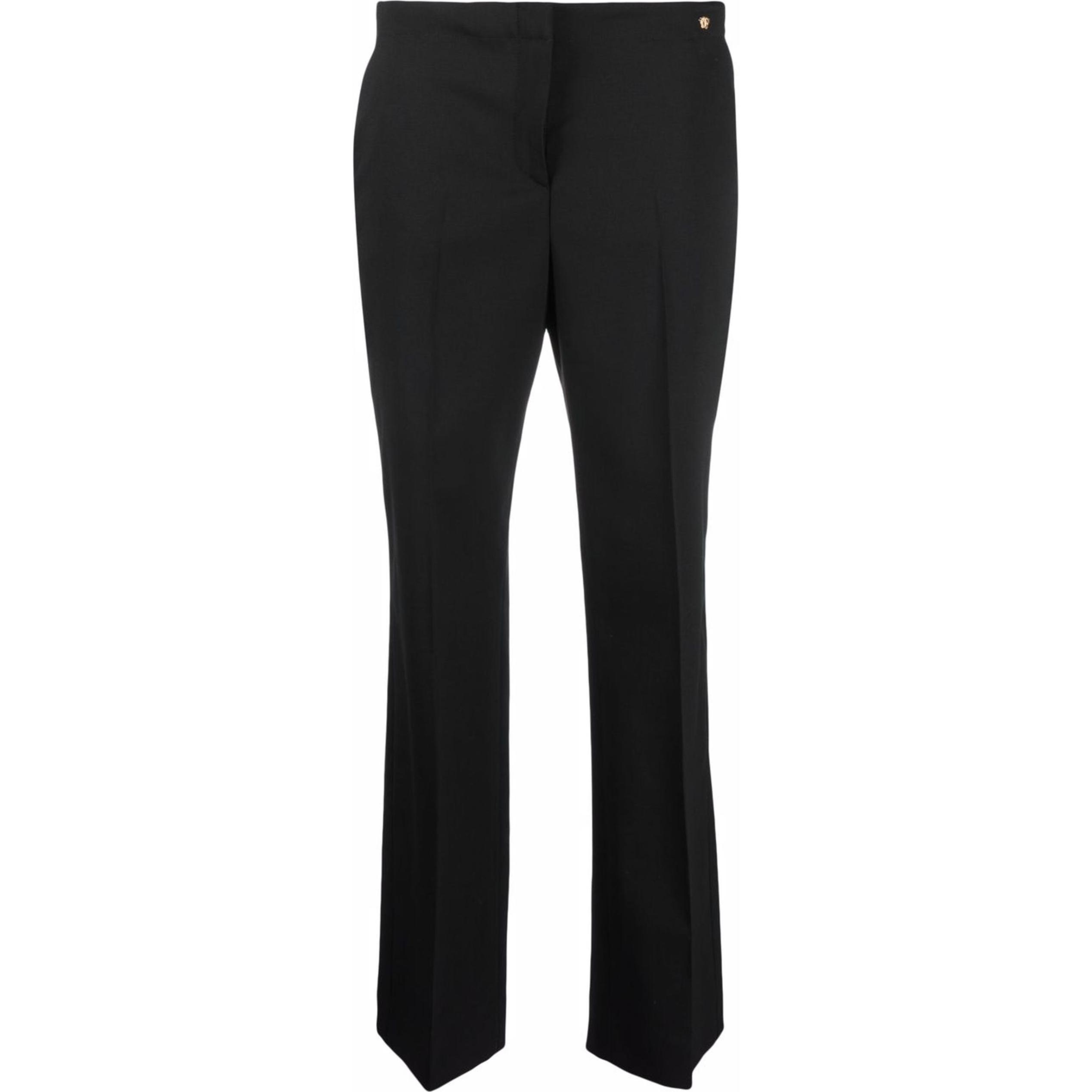 (Women) VERSACE SS22  Black Wool Ankle-Length Suit Pants 1003538-1A00537-1B000