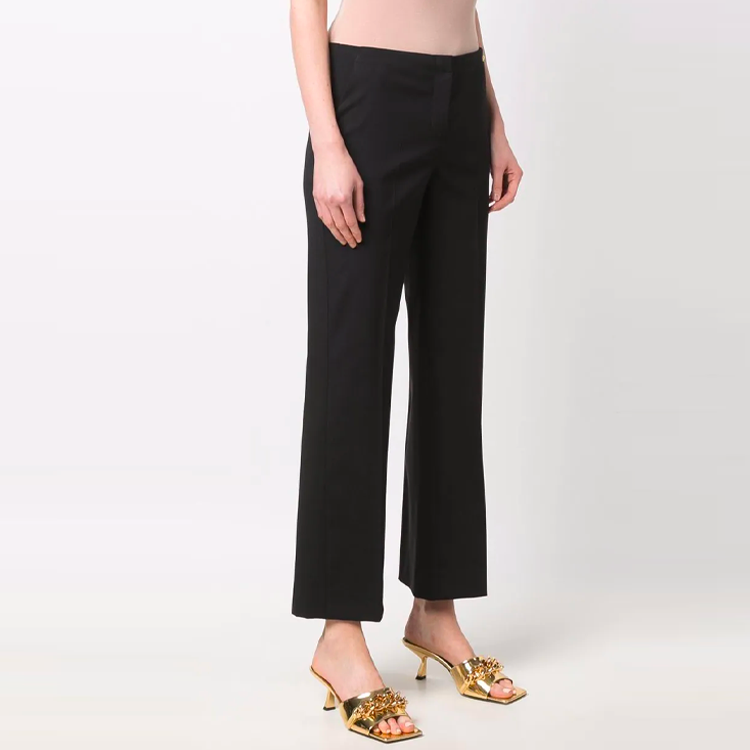 Purchase (Women) VERSACE SS22  Black Wool Ankle-Length Suit Pants 1003538-1A00537-1B000