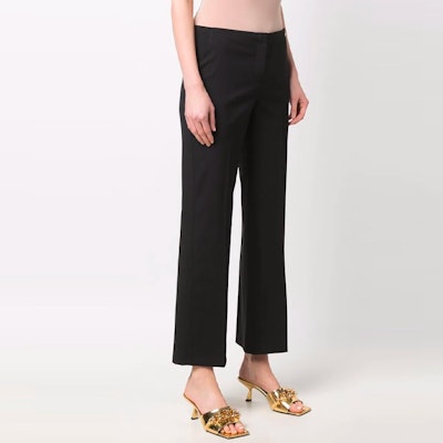 (Women) VERSACE SS22 Black Wool Ankle-Length Suit Pants 1003538-1A00537-1B000 Purchase (Women) VERSACE SS22 Black Wool Ankle-Length Suit Pants 1003538-1A00537-1B000