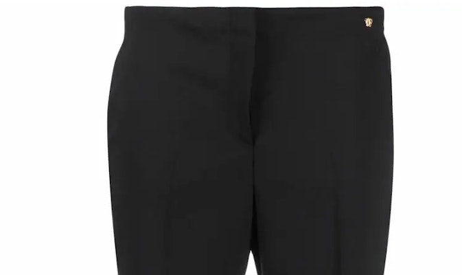 (Women) VERSACE SS22 Black Wool Ankle-Length Suit Pants 1003538-1A00537-1B000 Details for (Women) VERSACE SS22 Black Wool Ankle-Length Suit Pants 1003538-1A00537-1B000