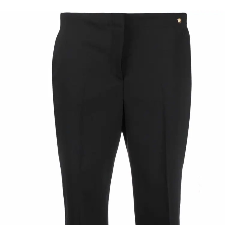 Sizing (Women) VERSACE SS22  Black Wool Ankle-Length Suit Pants 1003538-1A00537-1B000