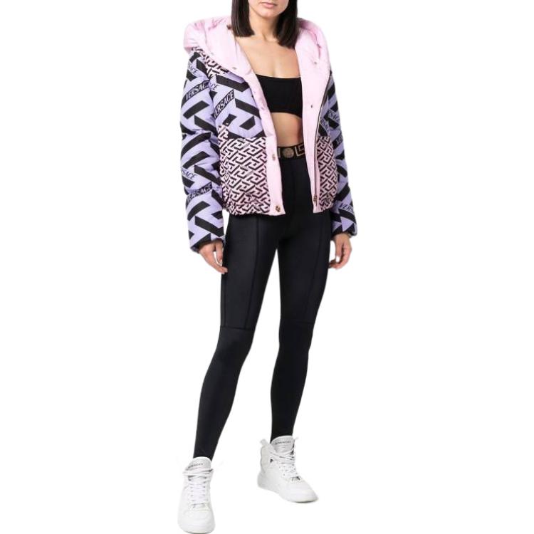 Lookbook (W) 베르사체 SS22 그릭 패턴 웨이스트 레깅스 블랙. 1004103-1A02322-1B000