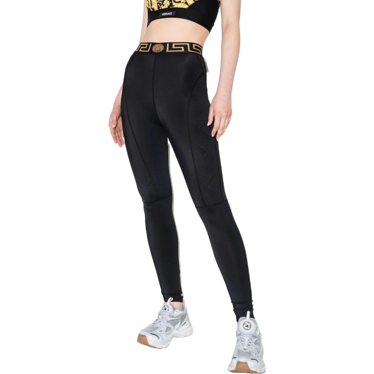 Purchase (W) 베르사체 SS22 그릭 패턴 웨이스트 레깅스 블랙. 1004103-1A02322-1B000