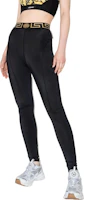 Purchase (Women) VERSACE SS22 Greek Pattern Waist Leggings Black. 1004103-1A02322-1B000