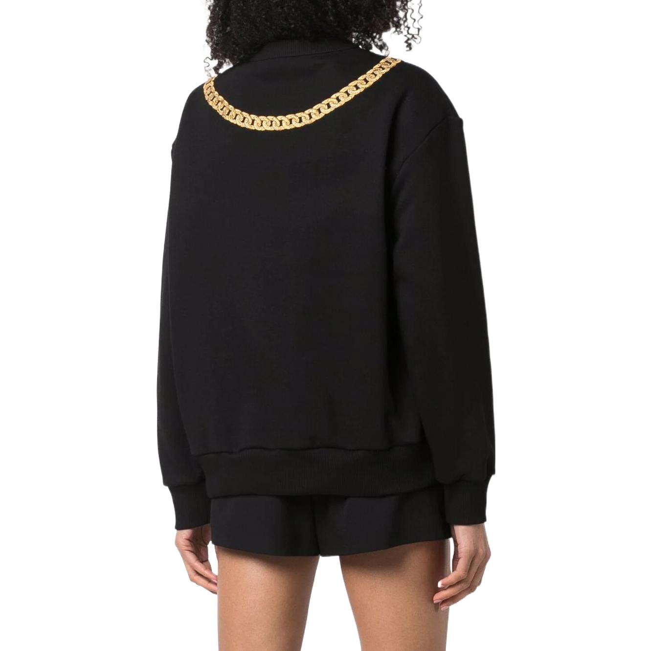 (Women) VERSACE SS22  Logo Print Crewneck Sweatshirt Black 1004131-1A01174-1B000 圖 5