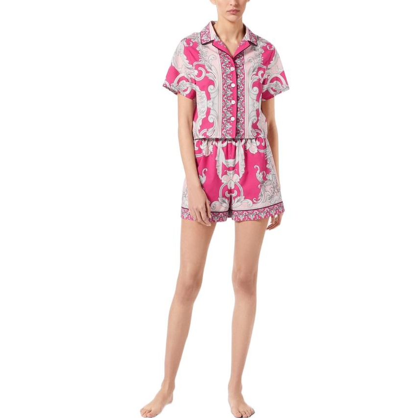 (Women) VERSACE SS22  Pink Elastic Waist Straight-Cut Casual Shorts 1005432-1A04446-5P470 圖 3