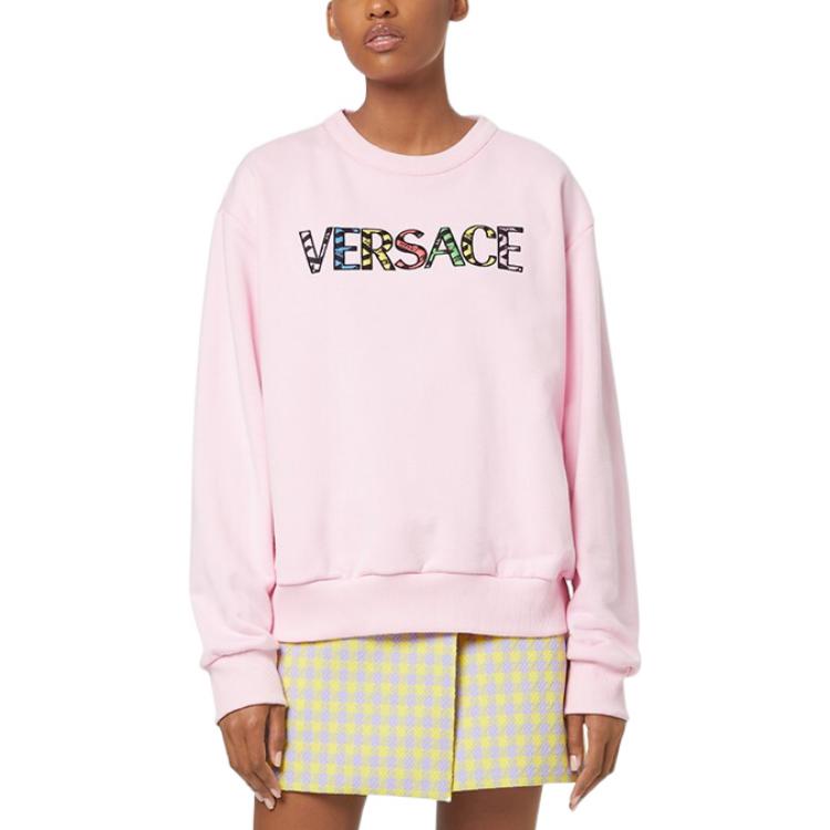 (Women) VERSACE SS22  Pink Logo Printed Sweatshirt. 1004130-1A01812-1PB90 圖 4