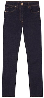 (Women) Versace SS22 Solid Black Buttoned Denim Jeans 1004000-1A02427-1D100 Order (Women) Versace SS22 Solid Black Buttoned Denim Jeans 1004000-1A02427-1D100