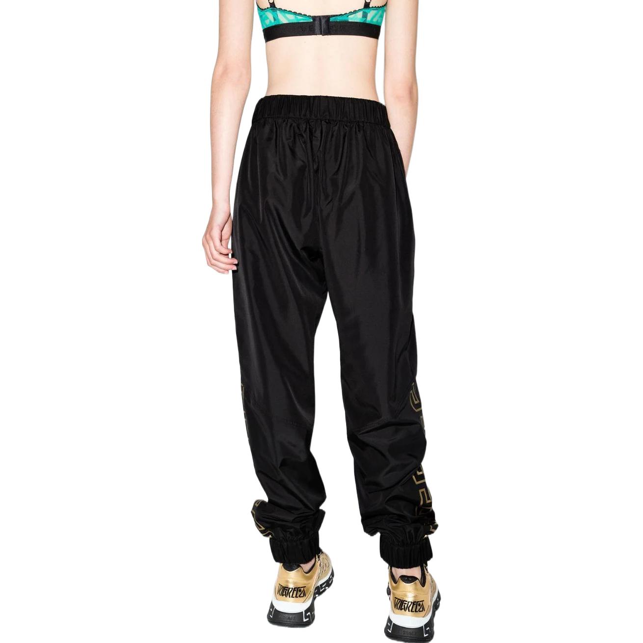 Purchase (W) VERSACE SS22 黑色實心標誌印花運動長褲 1004693-1A03231-1B000