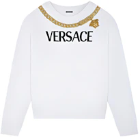 (Women) VERSACE SS22 White Crewneck Long Sleeve Sweatshirt. 1004131-1A01174-1W000 (Women) VERSACE SS22 White Crewneck Long Sleeve Sweatshirt. 1004131-1A01174-1W000