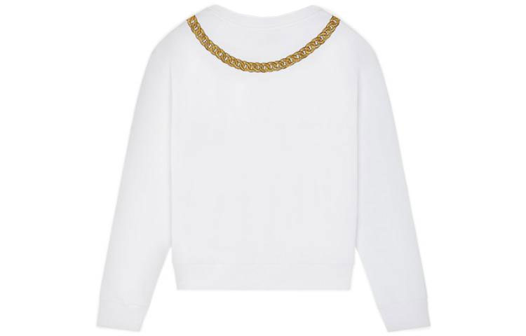 Lookbook (W) 베르사체 SS22 화이트 크루넥 긴팔 스웻셔츠. 1004131-1A01174-1W000